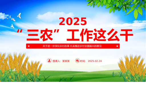 2025年三农工作这么干PPT中Y一号文件要点（20250227）