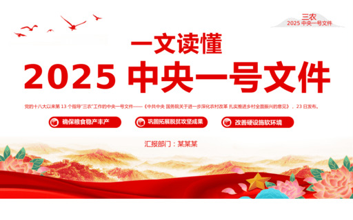 读懂2025中Y一号D课ppt课件